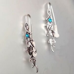 Ivy Aquamarine  Hang Earrings